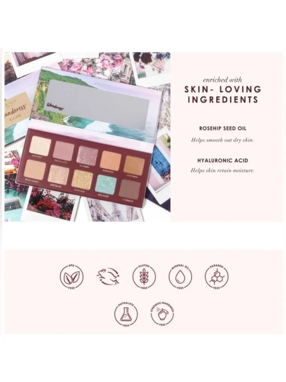 NIB Wander Beauty Wanderess Escape Eyeshadow Palette